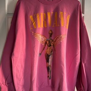 Pink Nirvana Graphic Sweatshirt